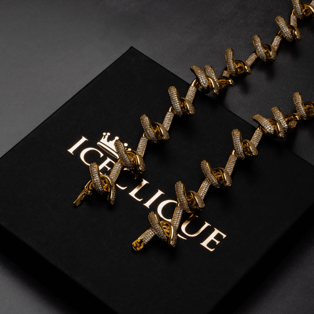 5mm Barbed Wire Chain - ICECLIQUE JEWELRY