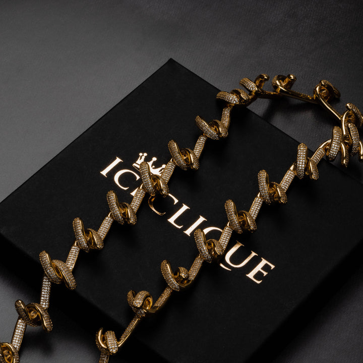 5mm Barbed Wire Chain - ICECLIQUE JEWELRY