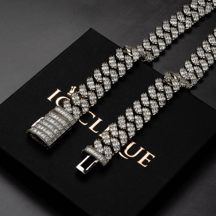 20mm Baguette Prong Chain - ICECLIQUE JEWELRY
