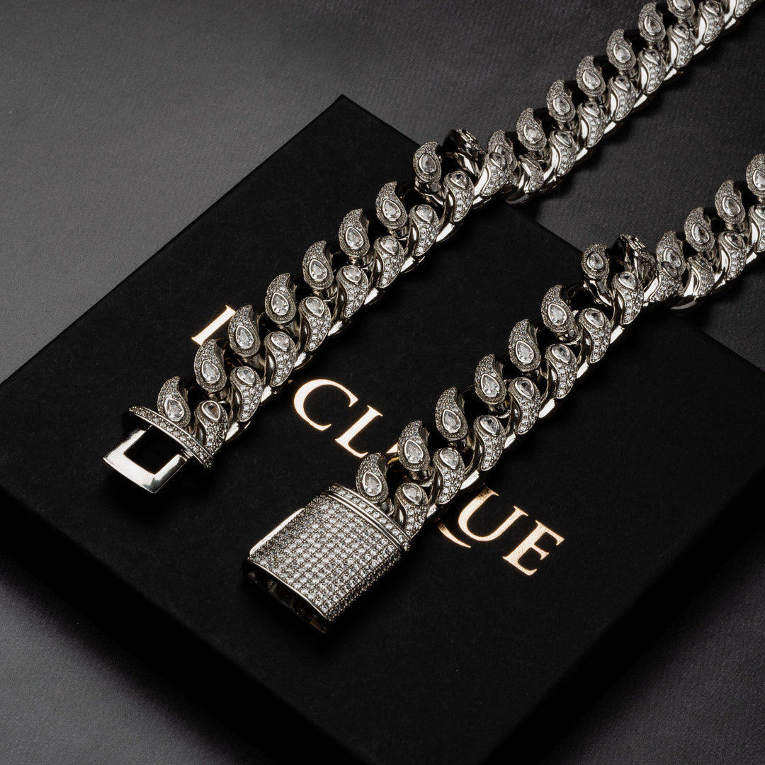 20mm Black Tears Miami Cuban Chain - ICECLIQUE JEWELRY