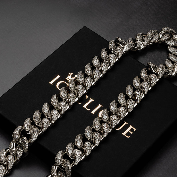 20mm Black Tears Miami Cuban Chain - ICECLIQUE JEWELRY