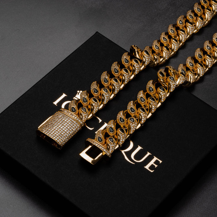 20mm Black Tears Miami Cuban Chain - ICECLIQUE JEWELRY