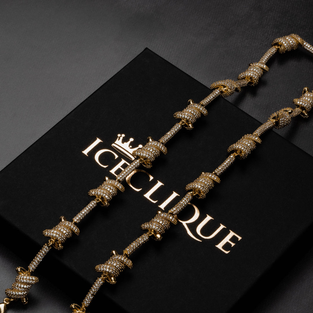12mm Barbed Wire Chain - ICECLIQUE JEWELRY