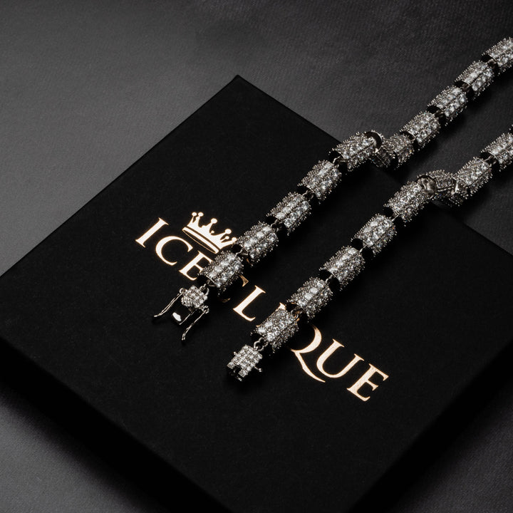 10mm Iced Cylinder Chain - ICECLIQUE JEWELRY
