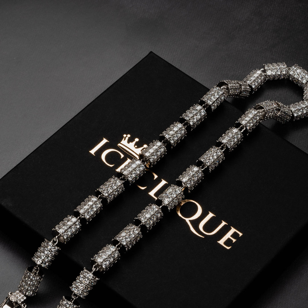 10mm Iced Cylinder Chain - ICECLIQUE JEWELRY