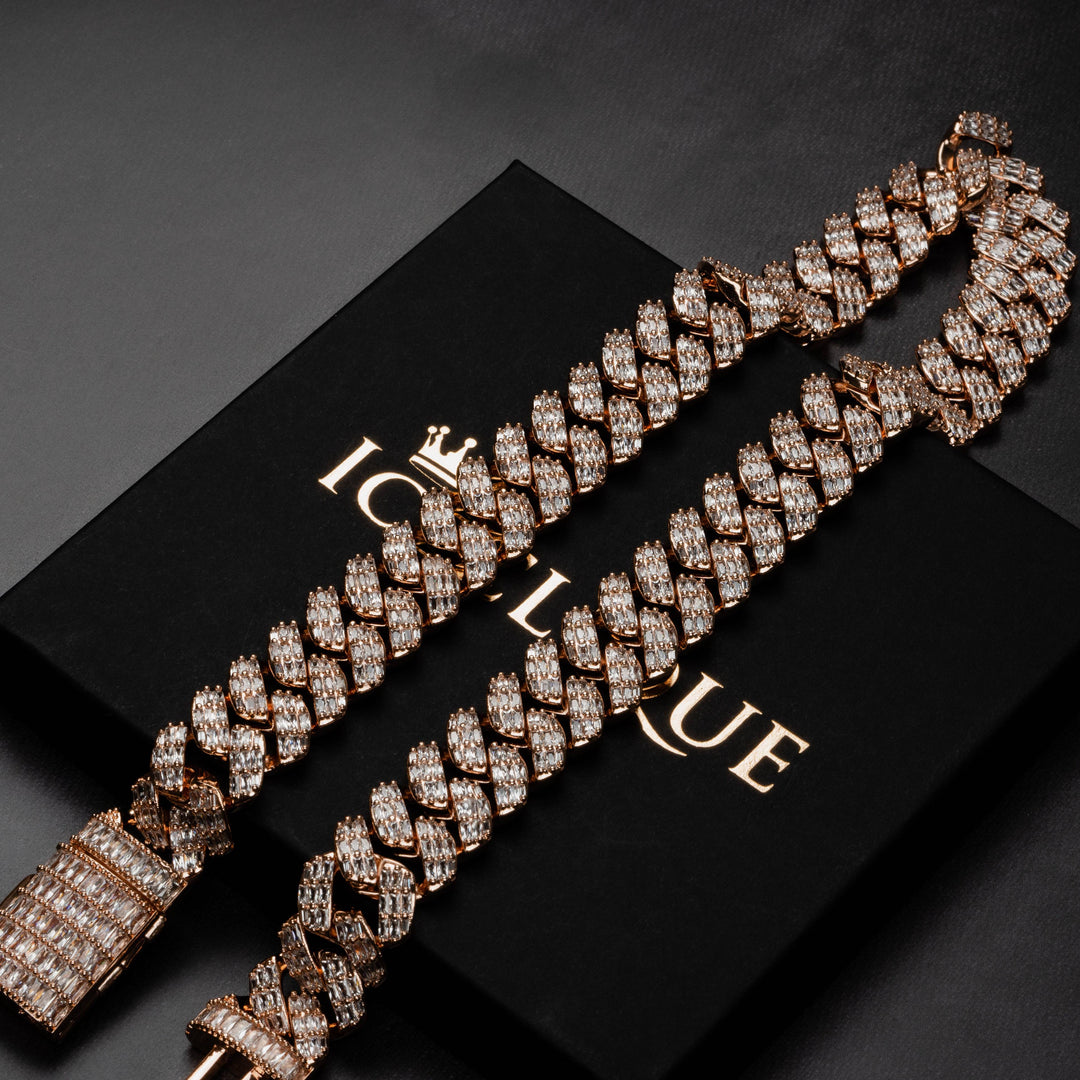 20mm Baguette Prong Chain - ICECLIQUE JEWELRY