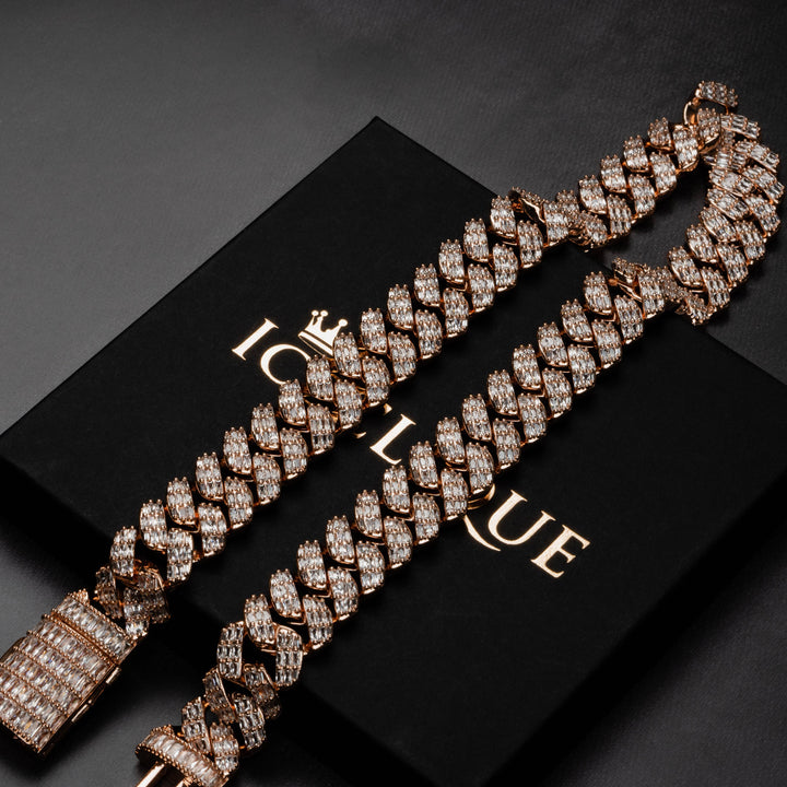 20mm Baguette Prong Chain - ICECLIQUE JEWELRY