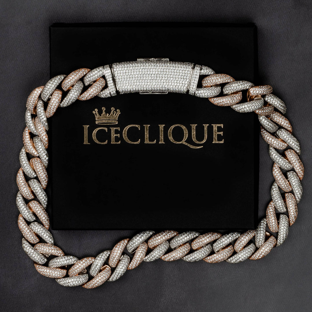 20mm Two Tone Miami Cuban Chain - ICECLIQUE JEWELRY