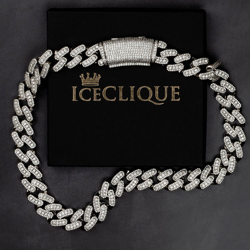 18mm Long Buckle Miami Cuban Chain - ICECLIQUE JEWELRY