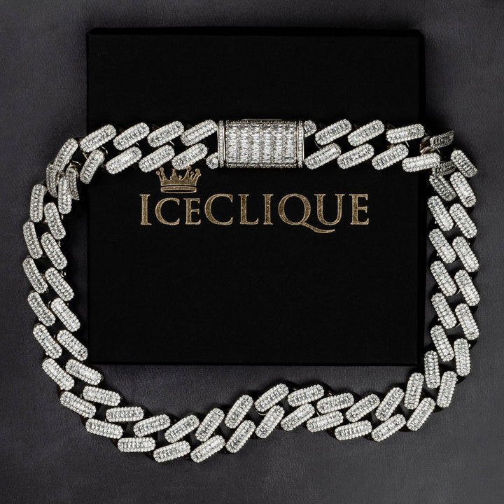 20mm Baguette Cuban Chain - ICECLIQUE JEWELRY
