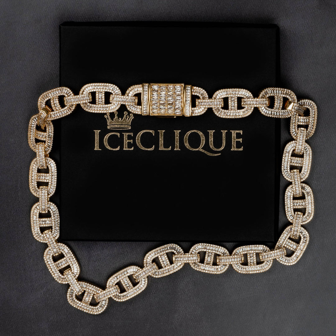18mm Mariner Baguette Chain - ICECLIQUE JEWELRY