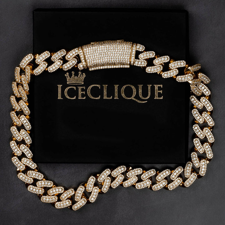 18mm Long Buckle Miami Cuban Chain - ICECLIQUE JEWELRY