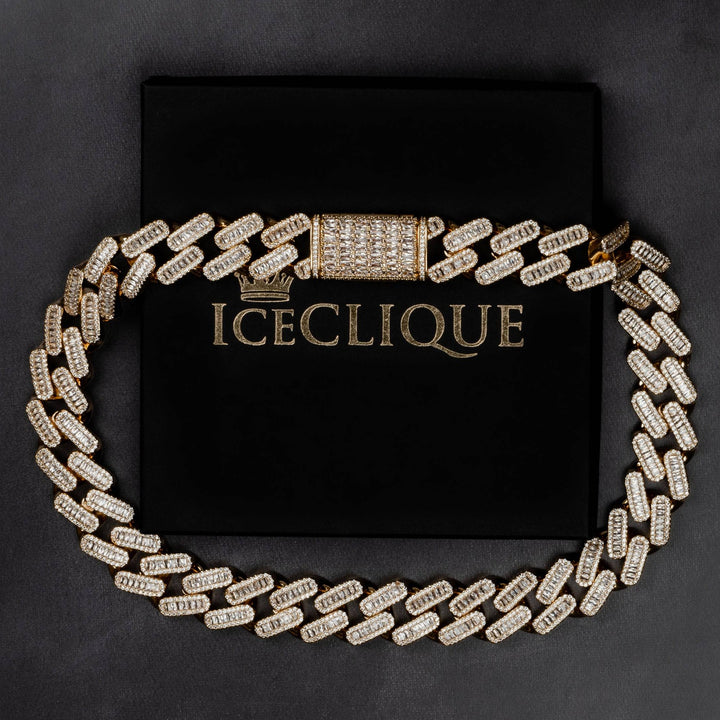 20mm Baguette Cuban Chain - ICECLIQUE JEWELRY