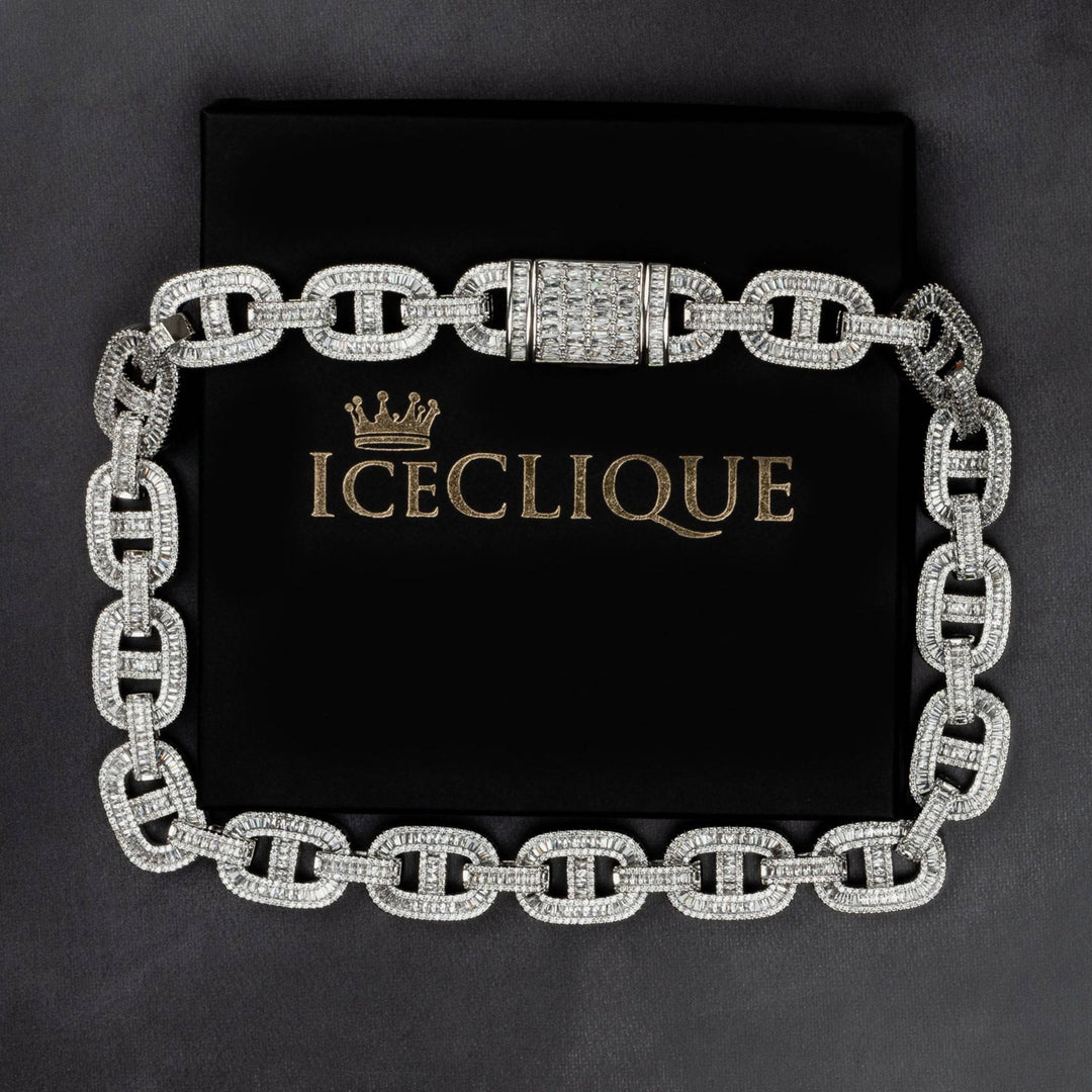 18mm Mariner Baguette Chain - ICECLIQUE JEWELRY