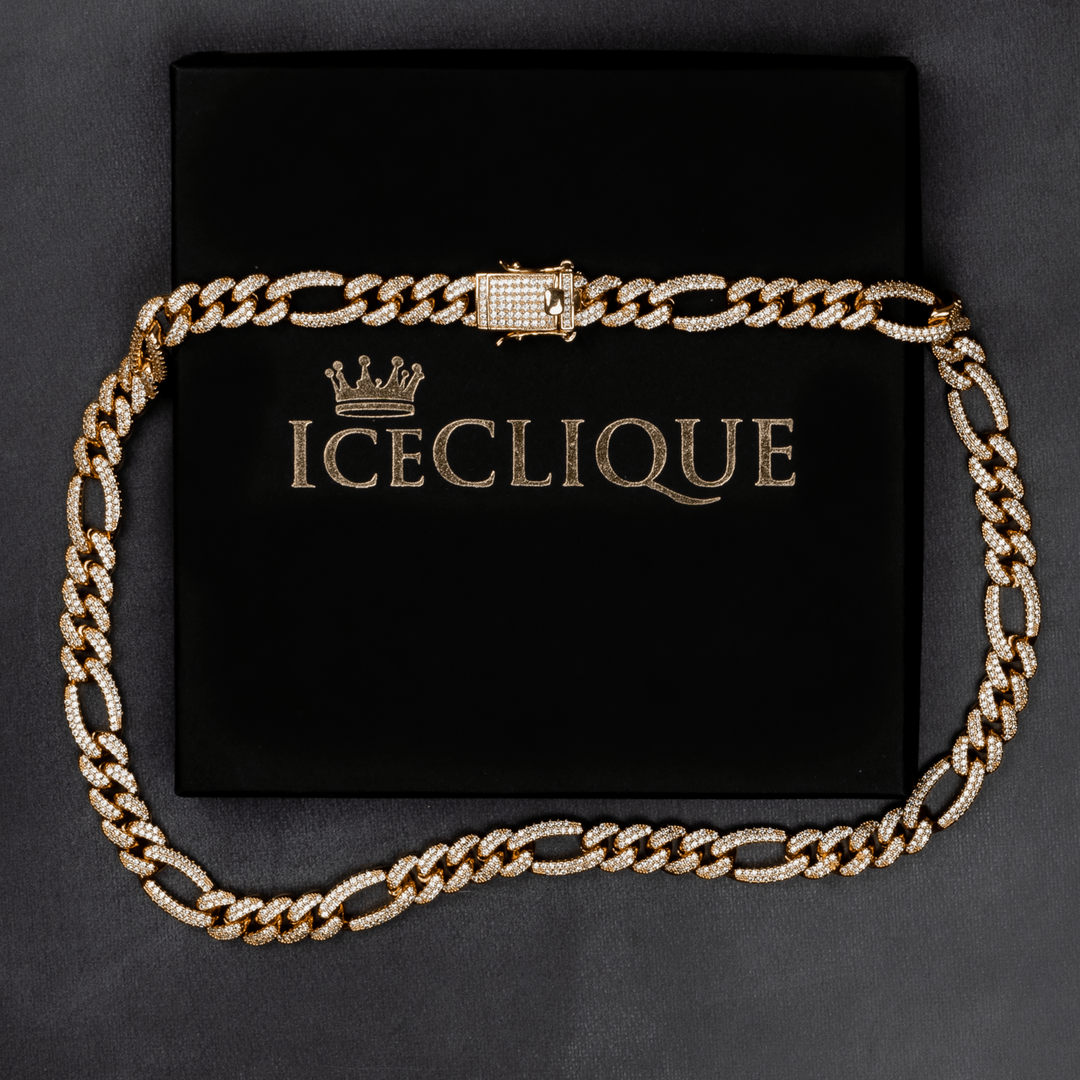 9mm Figaro Chain - ICECLIQUE JEWELRY