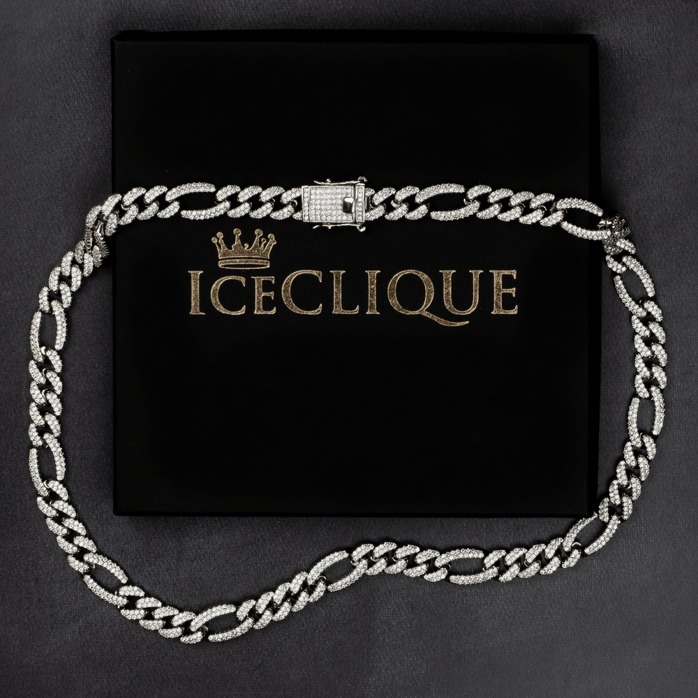9mm Figaro Chain - ICECLIQUE JEWELRY