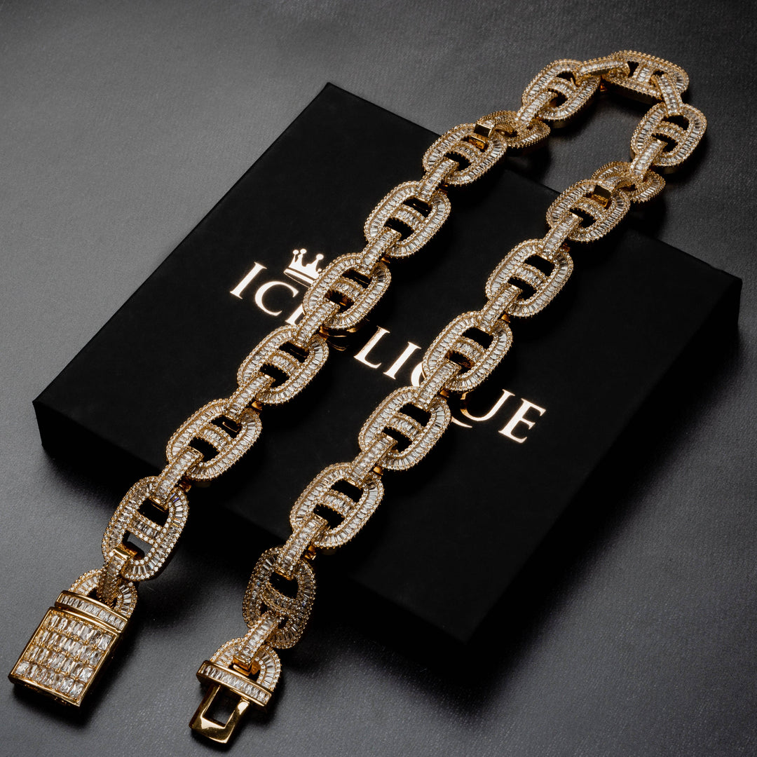 18mm Mariner Baguette Chain - ICECLIQUE JEWELRY