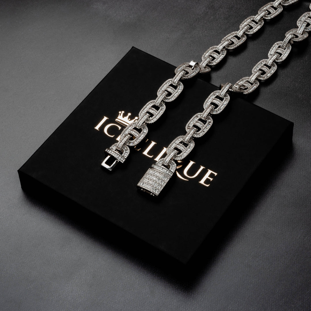 14mm Mariner Baguette Chain - ICECLIQUE JEWELRY