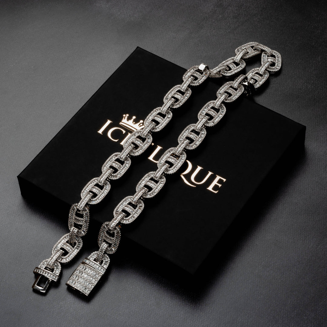 14mm Mariner Baguette Chain - ICECLIQUE JEWELRY