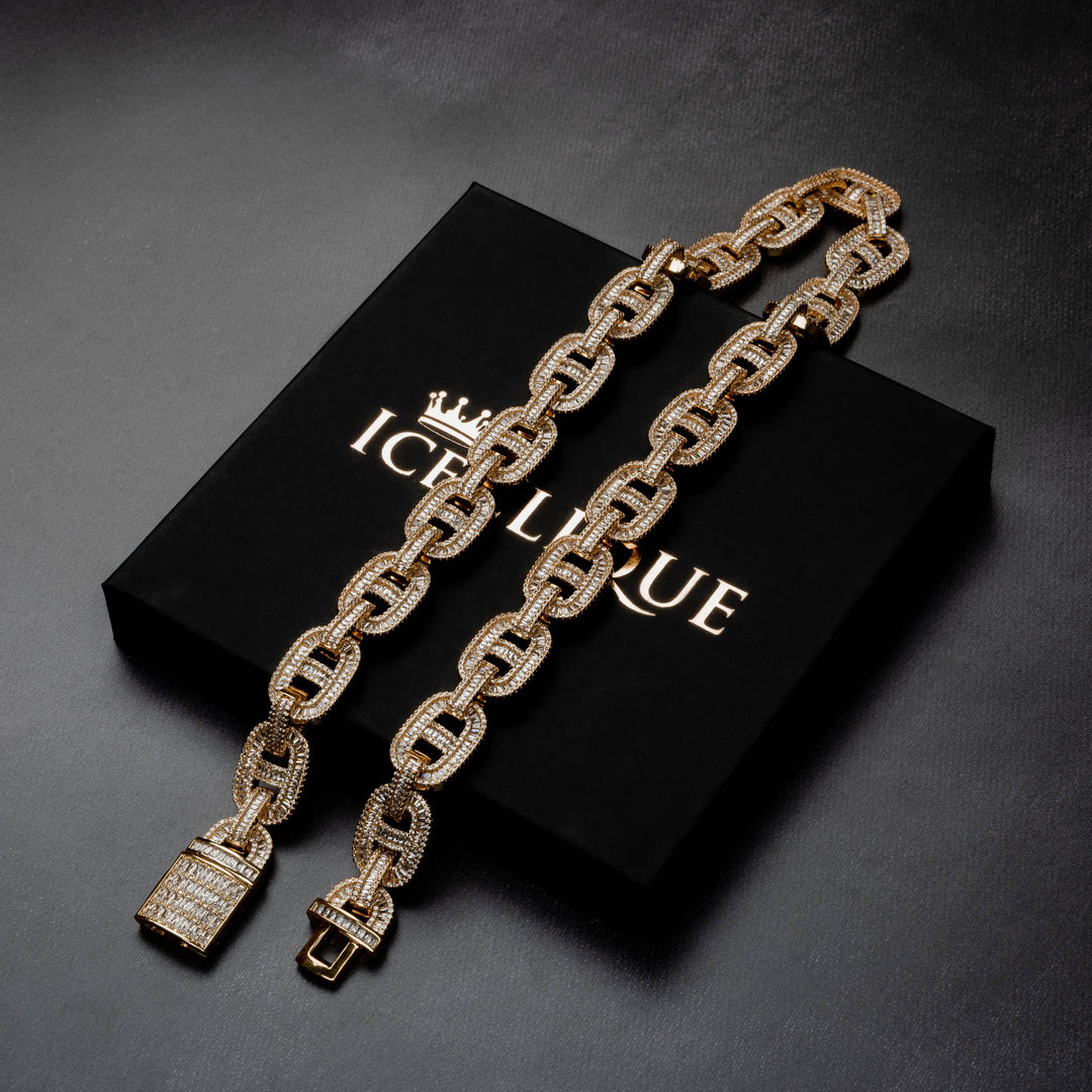 14mm Mariner Baguette Chain - ICECLIQUE JEWELRY