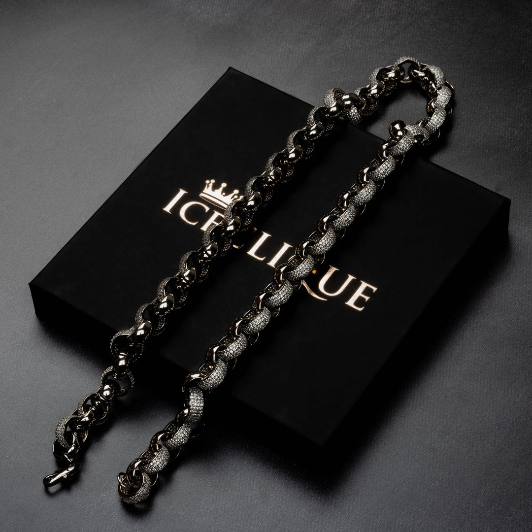 10mm Interlocked Ring Chain - ICECLIQUE JEWELRY