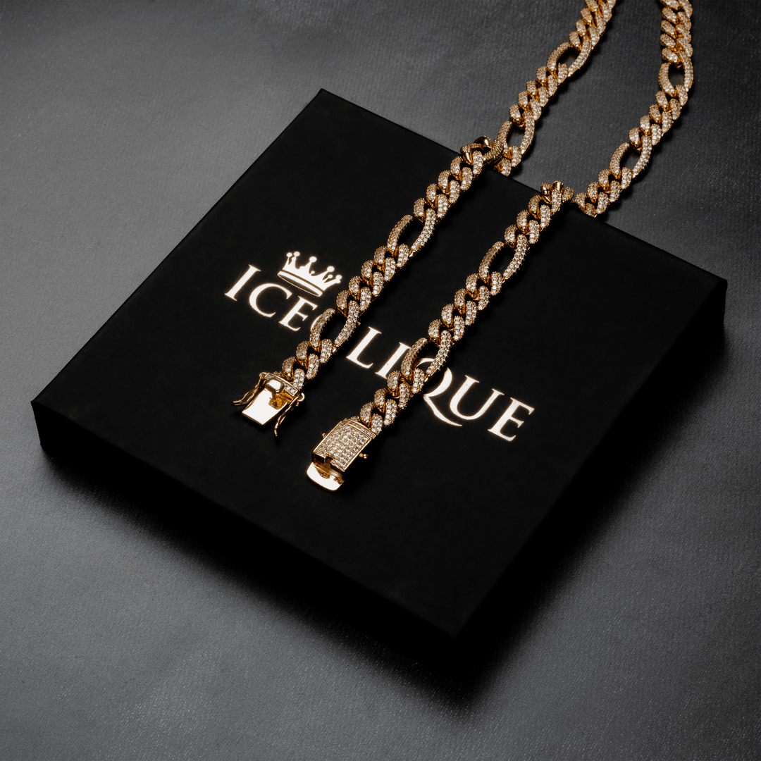 9mm Figaro Chain - ICECLIQUE JEWELRY