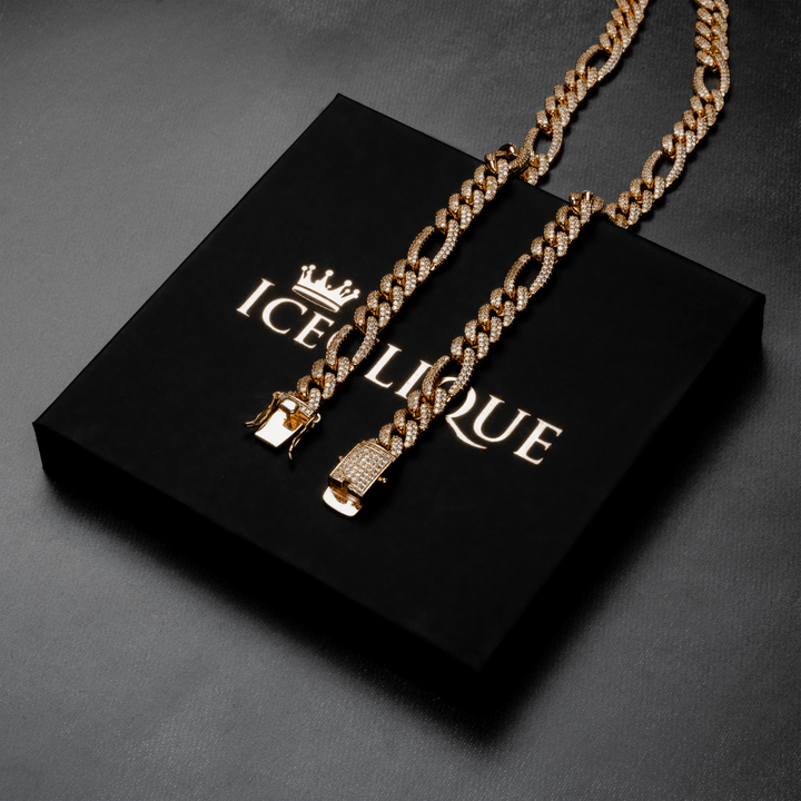 9mm Figaro Chain - ICECLIQUE JEWELRY