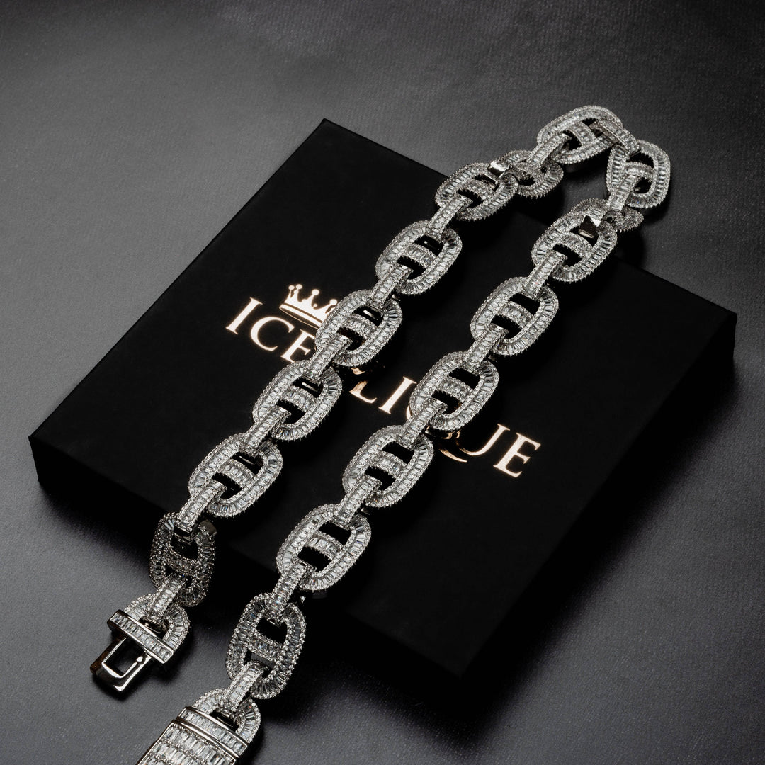 18mm Mariner Baguette Chain - ICECLIQUE JEWELRY