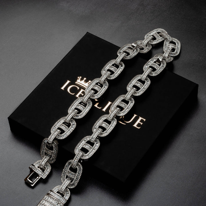18mm Mariner Baguette Chain - ICECLIQUE JEWELRY