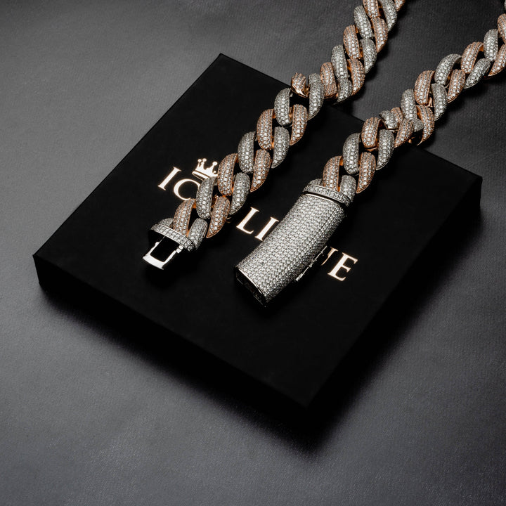 20mm Two Tone Miami Cuban Chain - ICECLIQUE JEWELRY