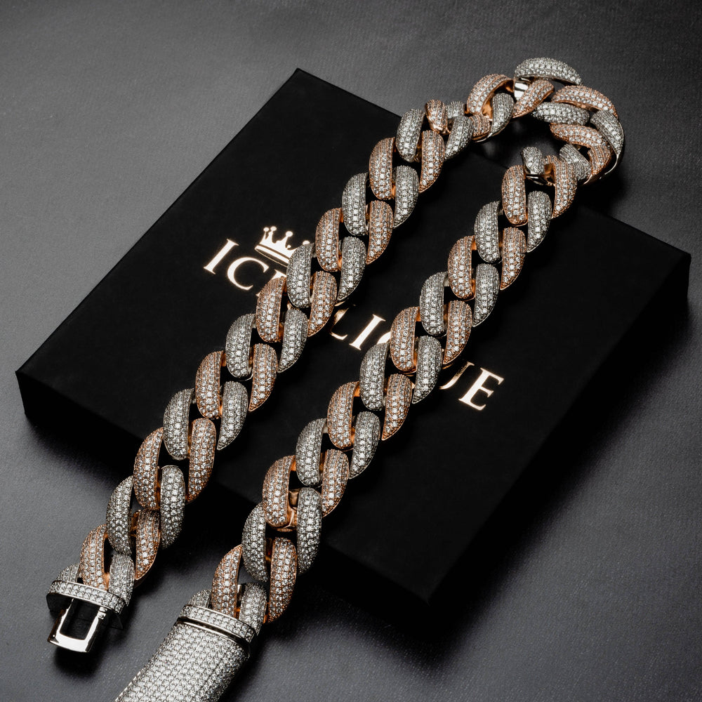 20mm Two Tone Miami Cuban Chain - ICECLIQUE JEWELRY