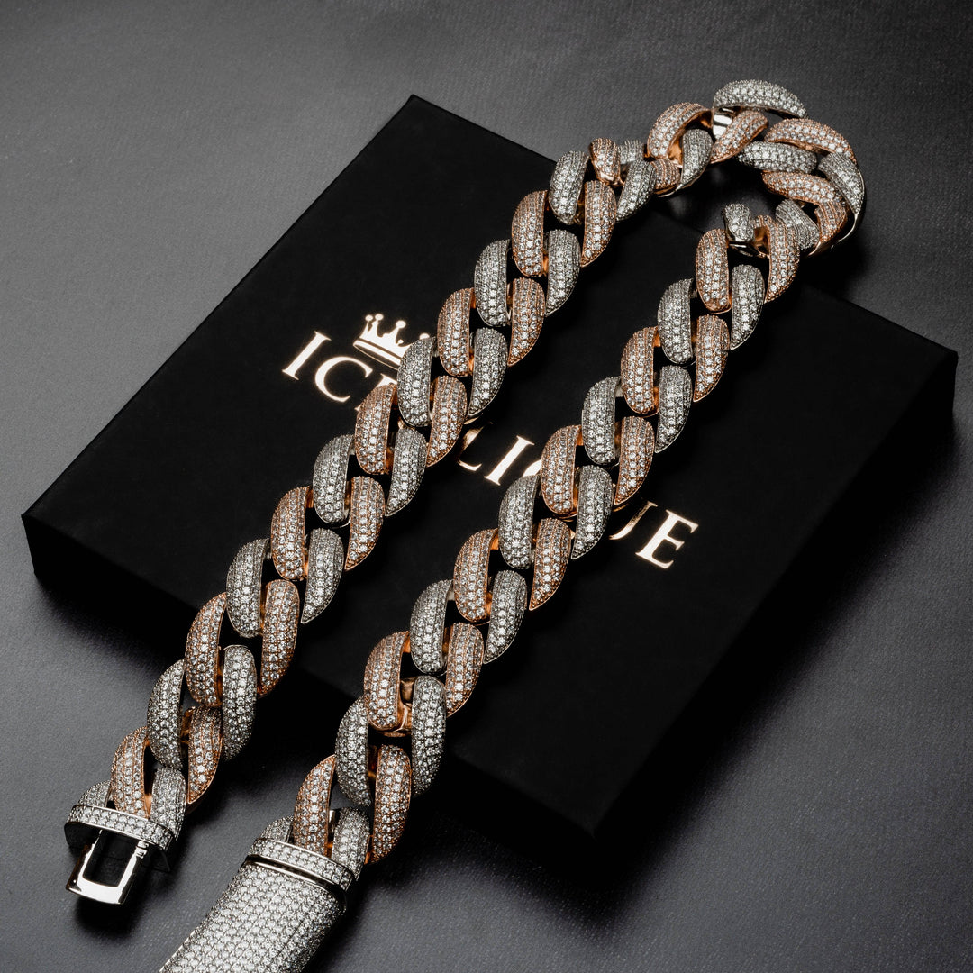 20mm Two Tone Miami Cuban Chain - ICECLIQUE JEWELRY