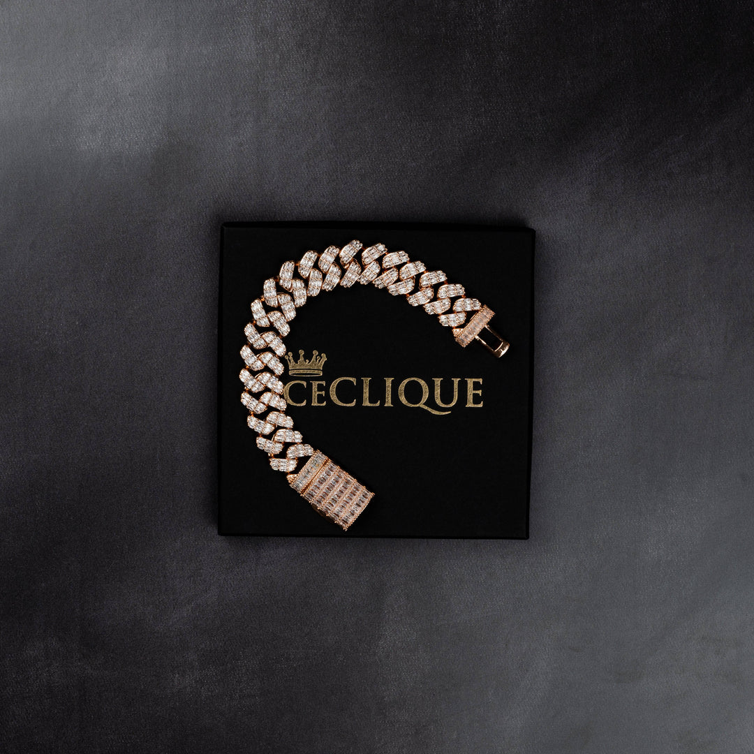 20mm Baguette Prong Bracelet - ICECLIQUE JEWELRY