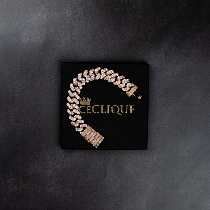 20mm Baguette Prong Bracelet - ICECLIQUE JEWELRY