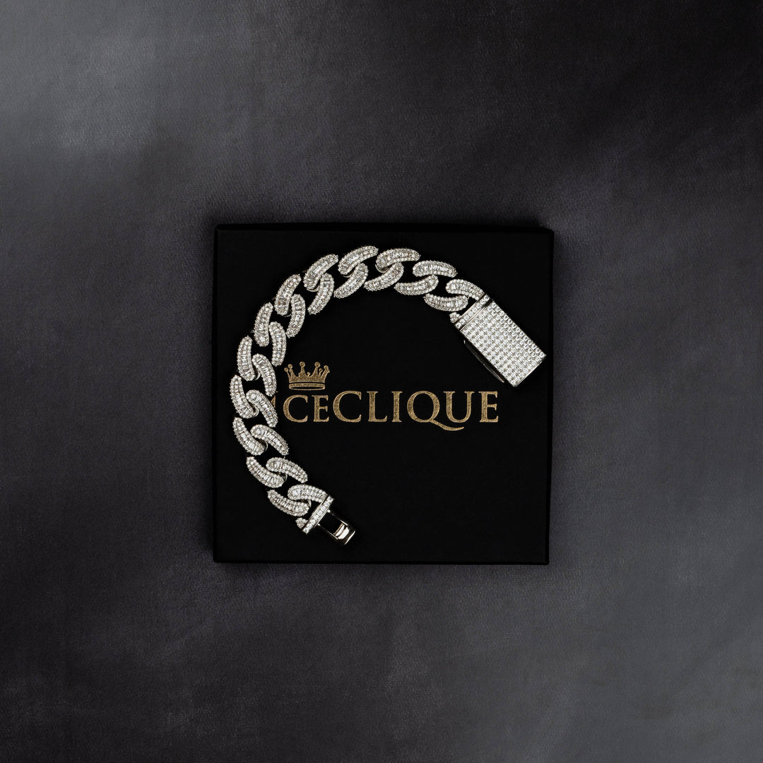 18mm Baguette Bracelet - ICECLIQUE JEWELRY