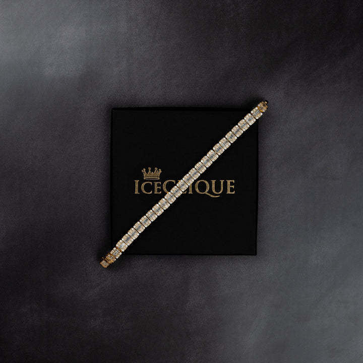 10mm Clustered Tennis Bracelet - ICECLIQUE JEWELRY