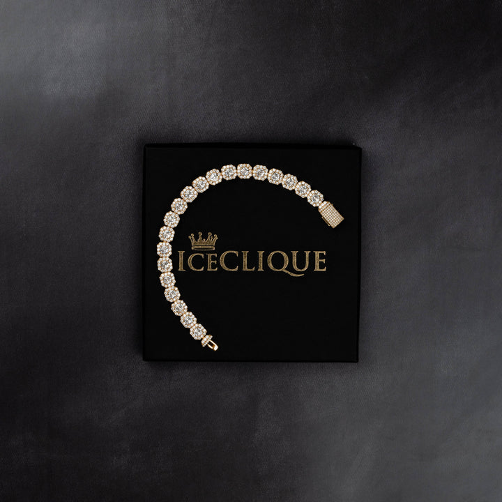 10mm Clustered Tennis Bracelet - ICECLIQUE JEWELRY