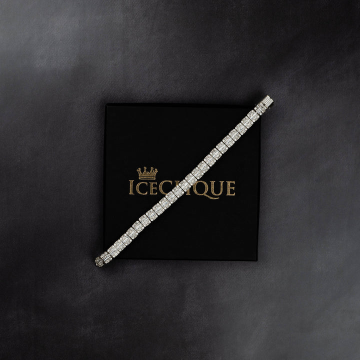 10mm Clustered Tennis Bracelet - ICECLIQUE JEWELRY
