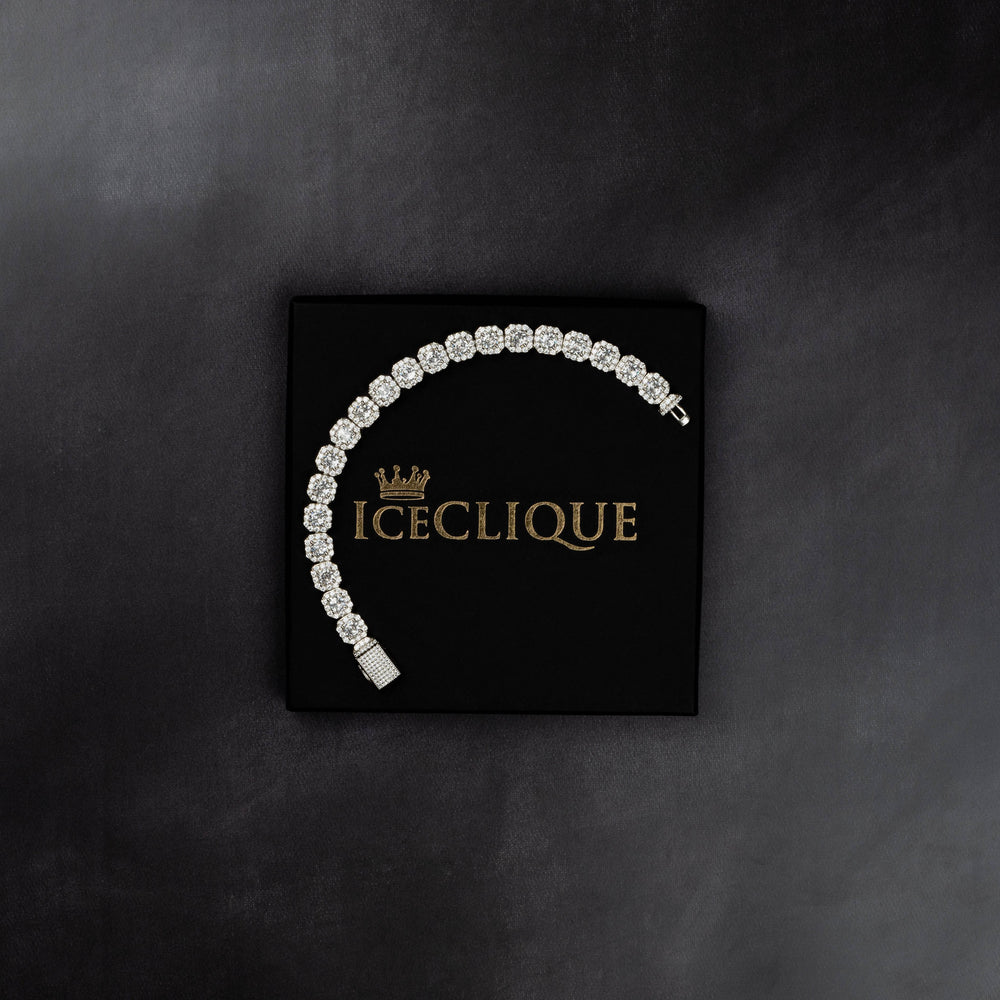 10mm Clustered Tennis Bracelet - ICECLIQUE JEWELRY