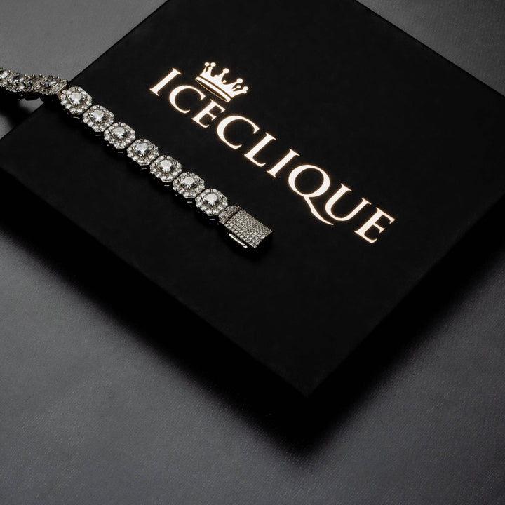 10mm Clustered Tennis Bracelet - ICECLIQUE JEWELRY