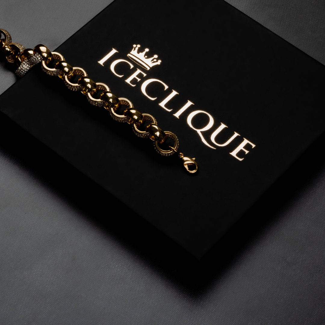 12mm Interlocked Rings Bracelet - ICECLIQUE JEWELRY