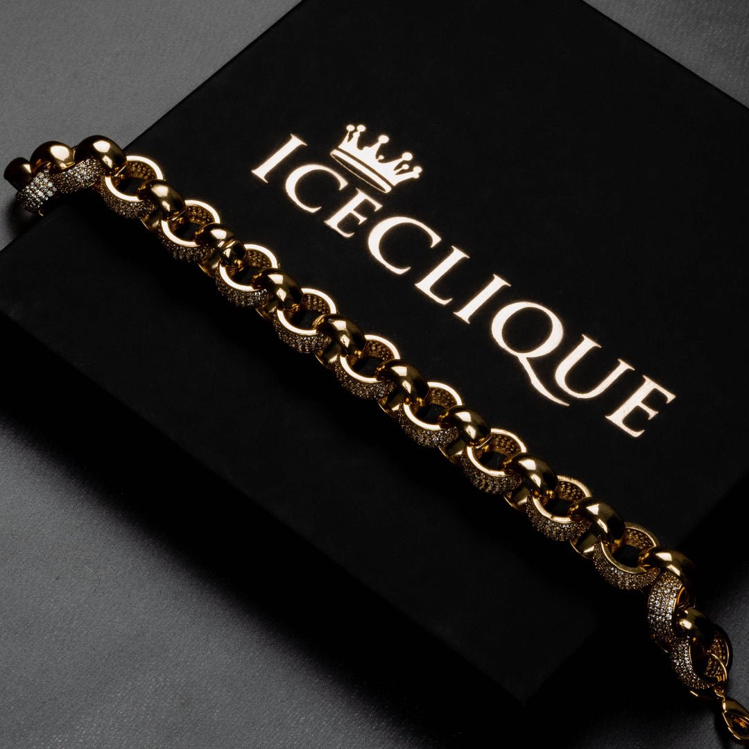 12mm Interlocked Rings Bracelet - ICECLIQUE JEWELRY