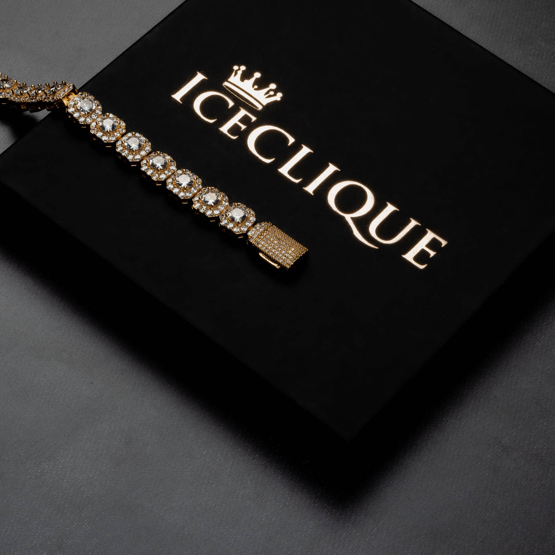 10mm Clustered Tennis Bracelet - ICECLIQUE JEWELRY