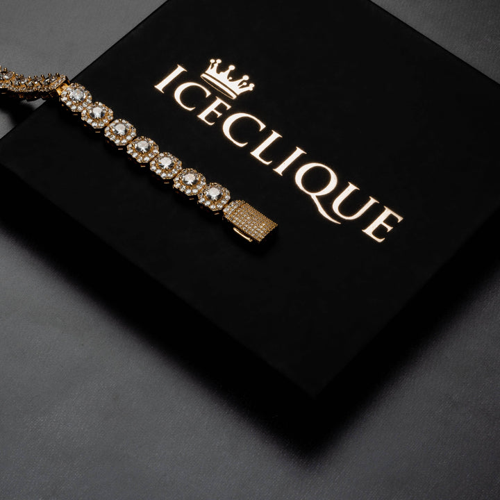 10mm Clustered Tennis Bracelet - ICECLIQUE JEWELRY