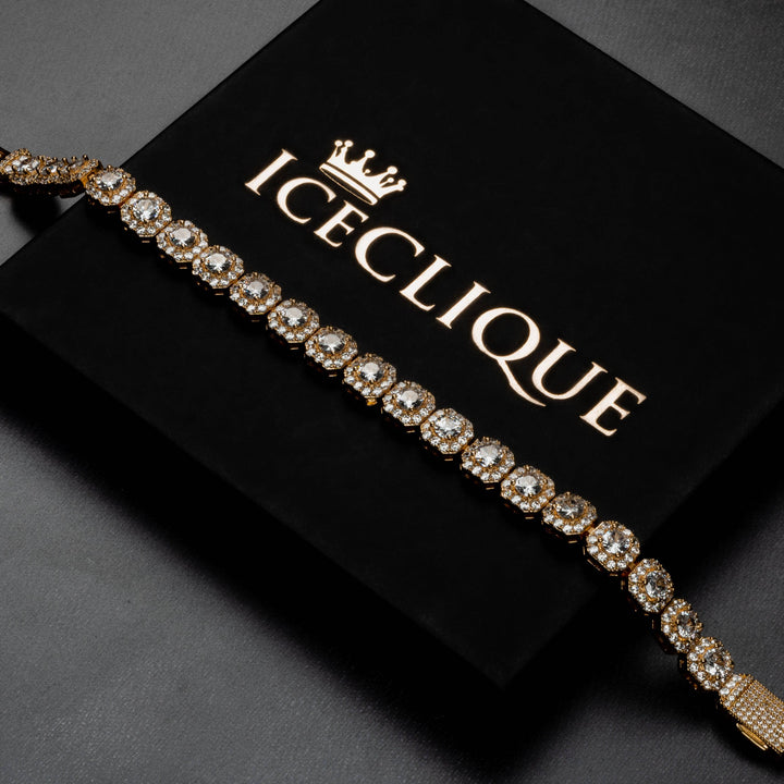 10mm Clustered Tennis Bracelet - ICECLIQUE JEWELRY