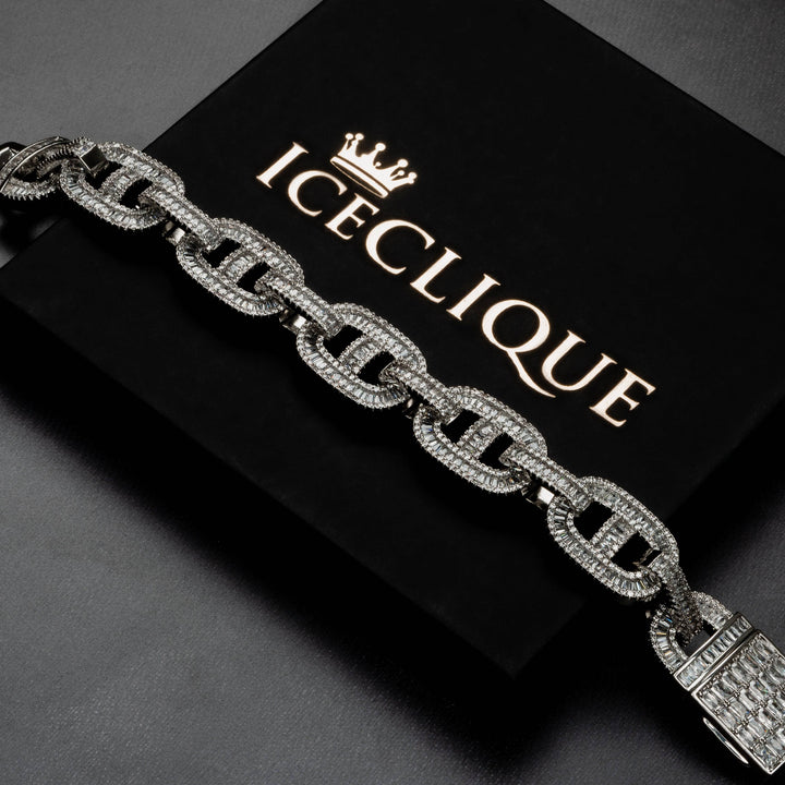 18mm Mariner Baguette Bracelet - ICECLIQUE JEWELRY