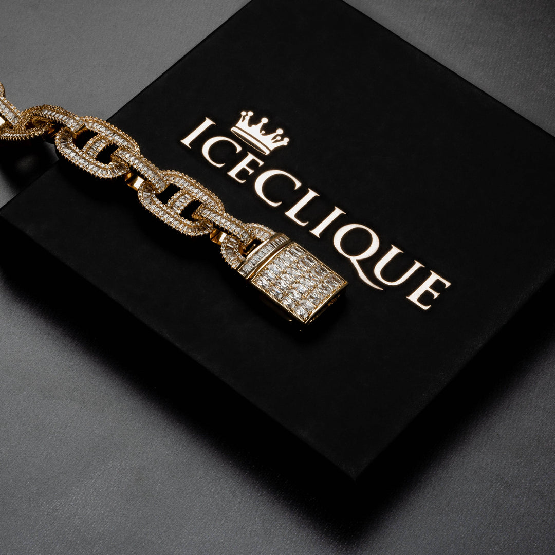 18mm Mariner Baguette Bracelet - ICECLIQUE JEWELRY