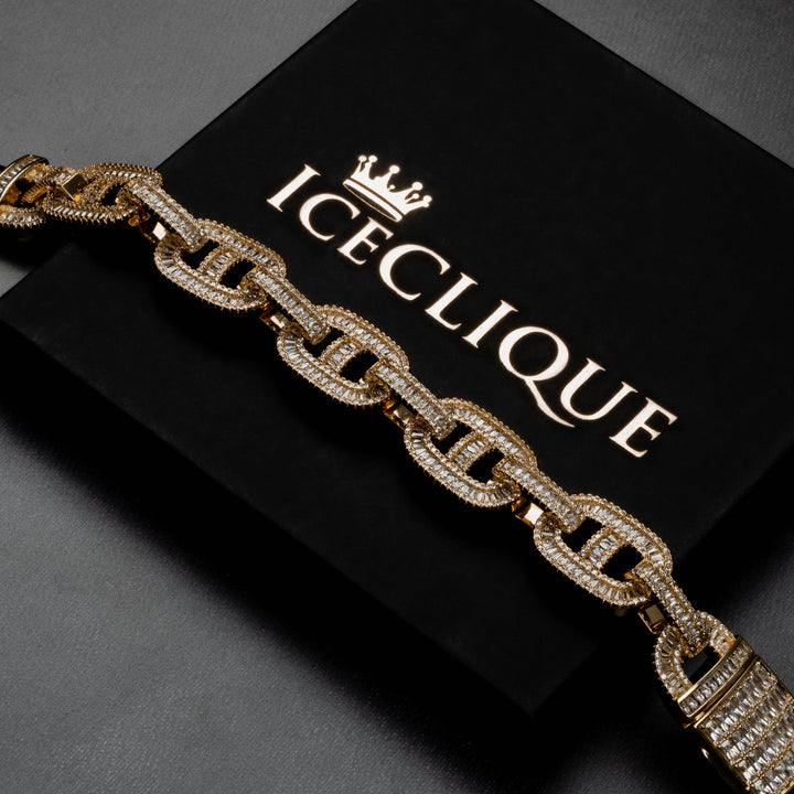 18mm Mariner Baguette Bracelet - ICECLIQUE JEWELRY
