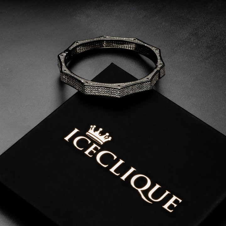8mm Polygon Bangle Bracelet - ICECLIQUE JEWELRY