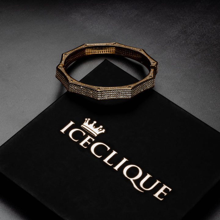 8mm Polygon Bangle Bracelet - ICECLIQUE JEWELRY